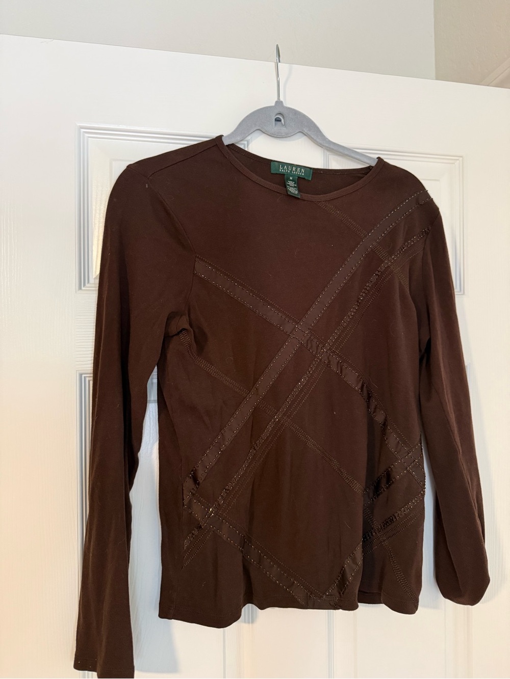 Lauren Ralph Lauren Chocolate Brown Long Sleeve Top